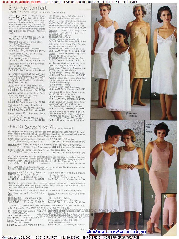 1984 Sears Fall Winter Catalog, Page 239