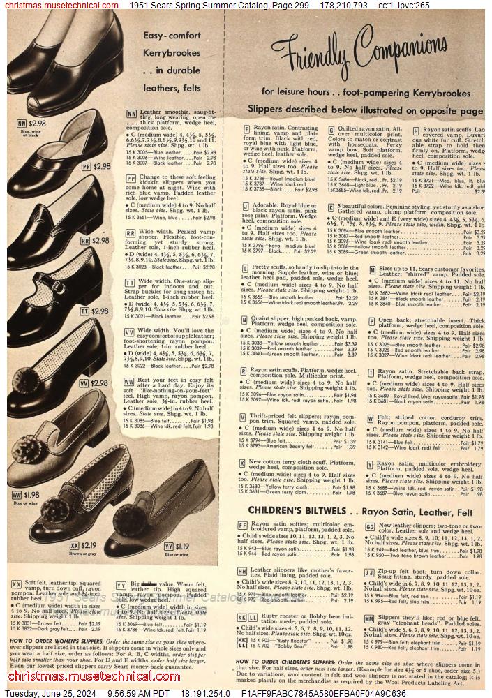 1951 Sears Spring Summer Catalog, Page 299