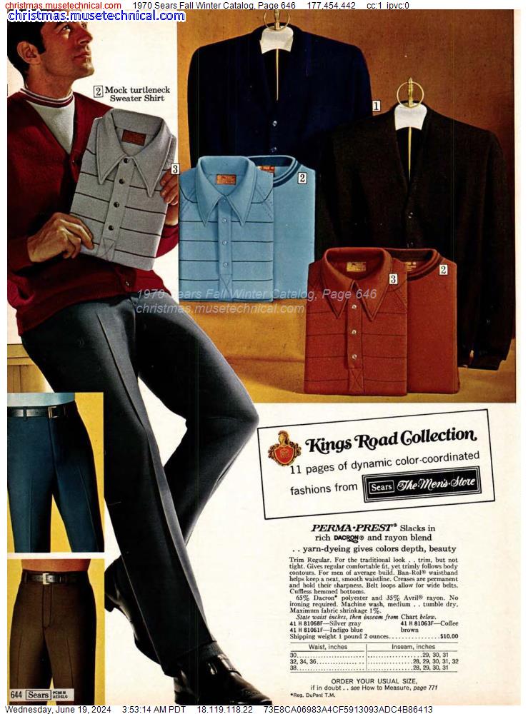 1970 Sears Fall Winter Catalog, Page 646