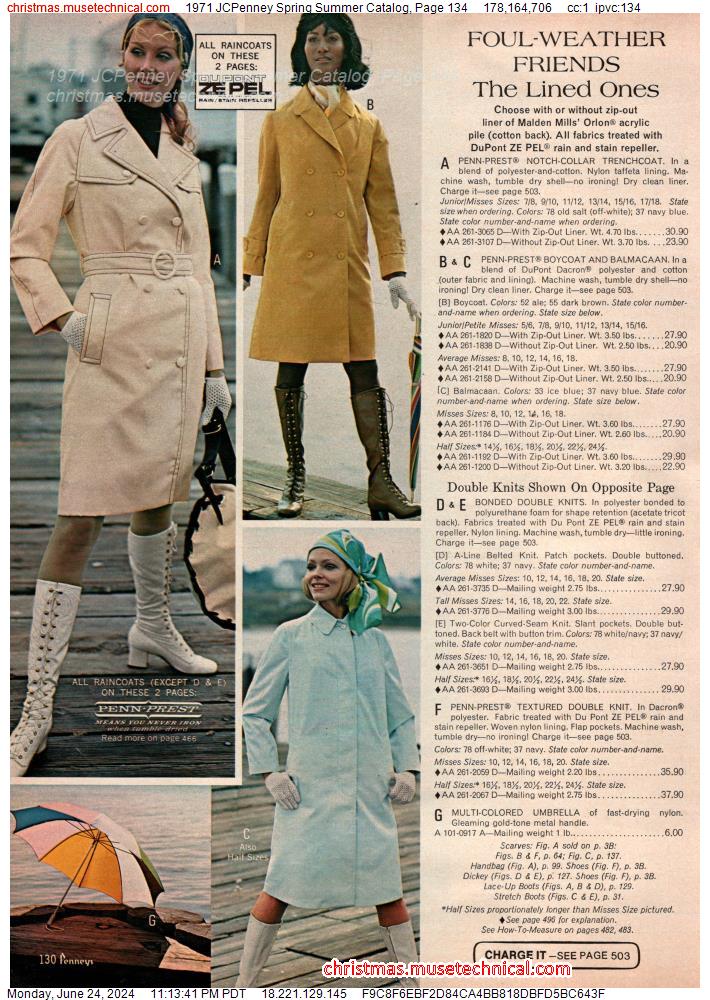 1971 JCPenney Spring Summer Catalog, Page 134
