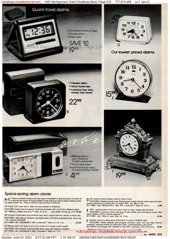 1981 Montgomery Ward Christmas Book, Page 233