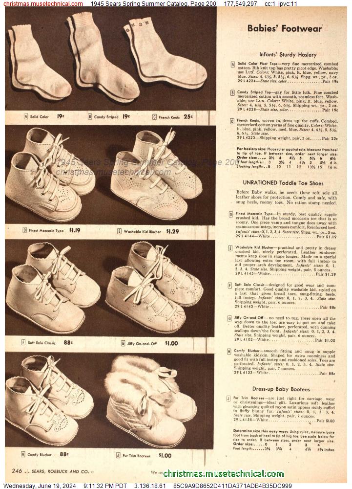 1945 Sears Spring Summer Catalog, Page 200
