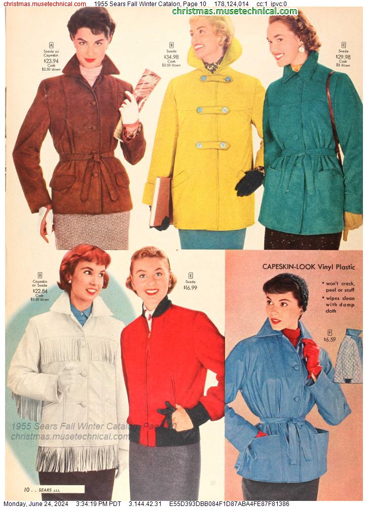 1955 Sears Fall Winter Catalog, Page 10