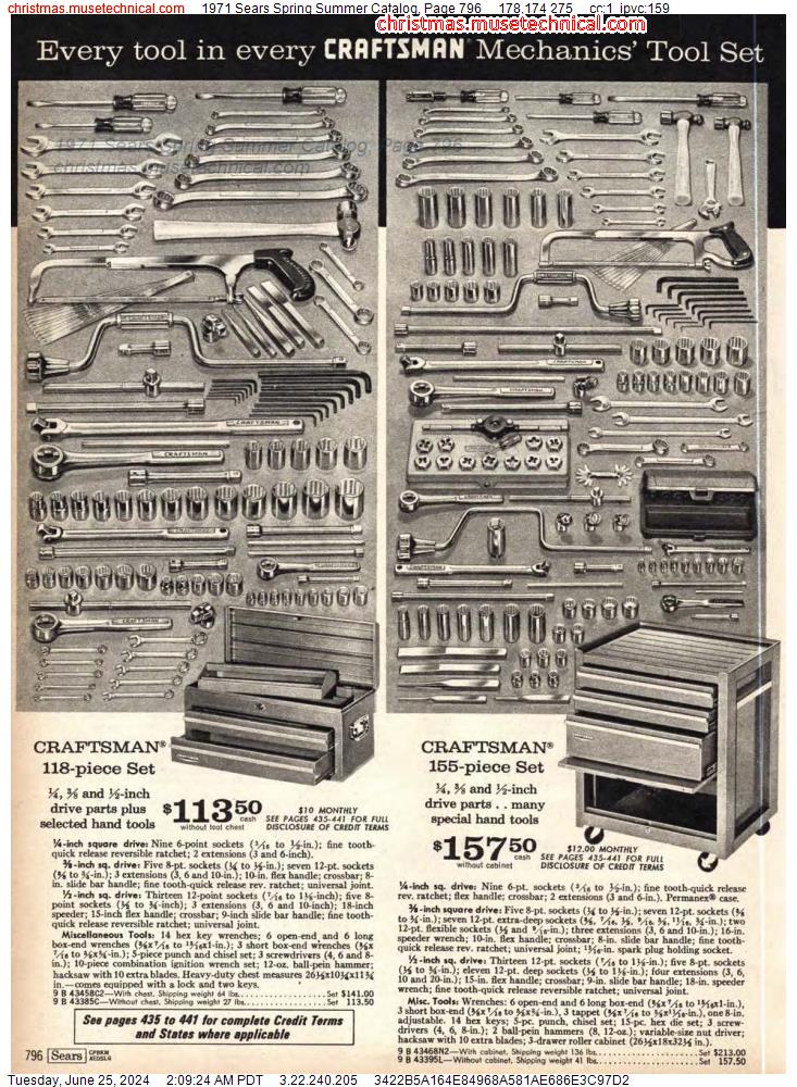 1971 Sears Spring Summer Catalog, Page 796