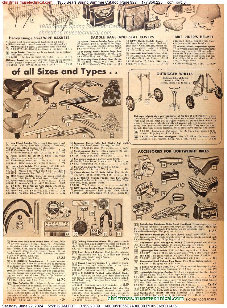 1955 Sears Spring Summer Catalog, Page 922