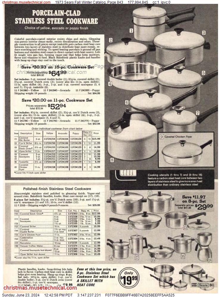 1973 Sears Fall Winter Catalog, Page 843