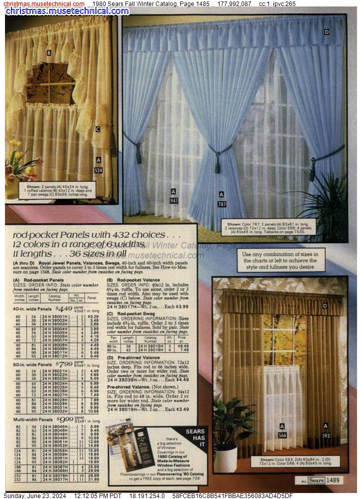 1980 Sears Fall Winter Catalog, Page 1485