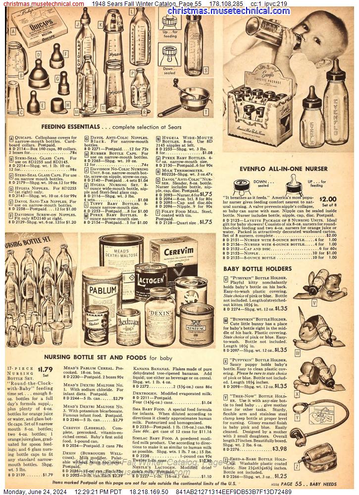 1948 Sears Fall Winter Catalog, Page 55