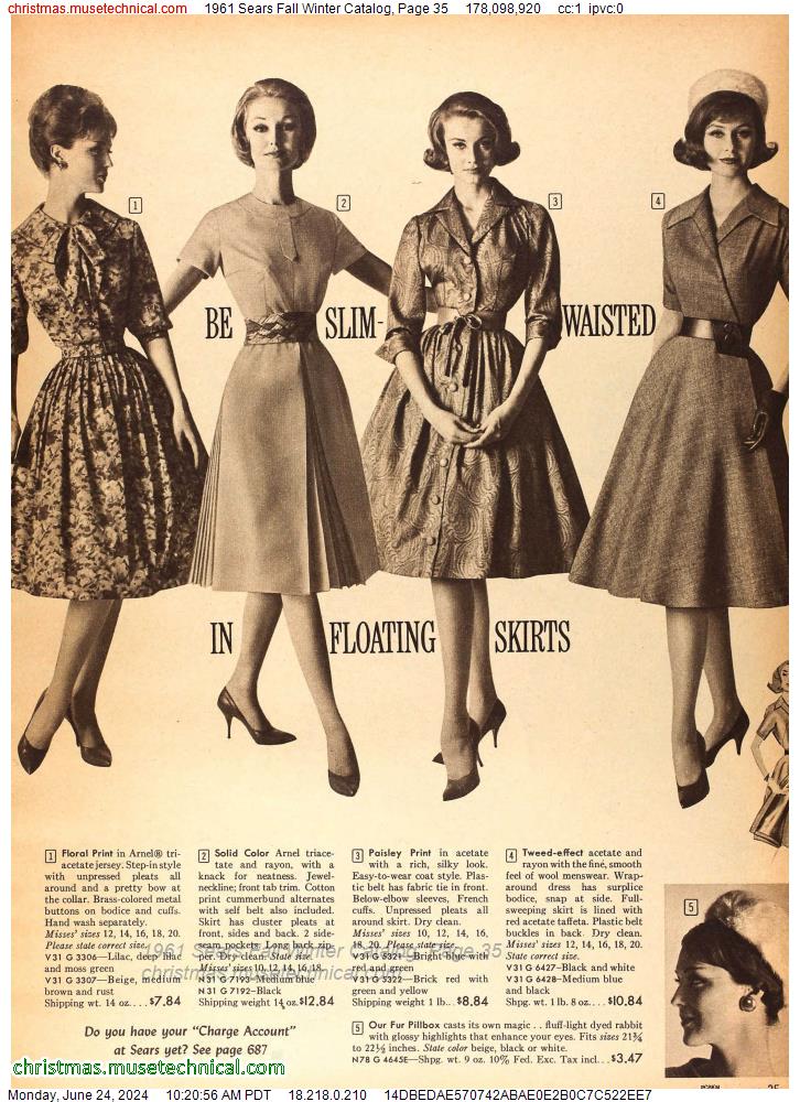1961 Sears Fall Winter Catalog, Page 35