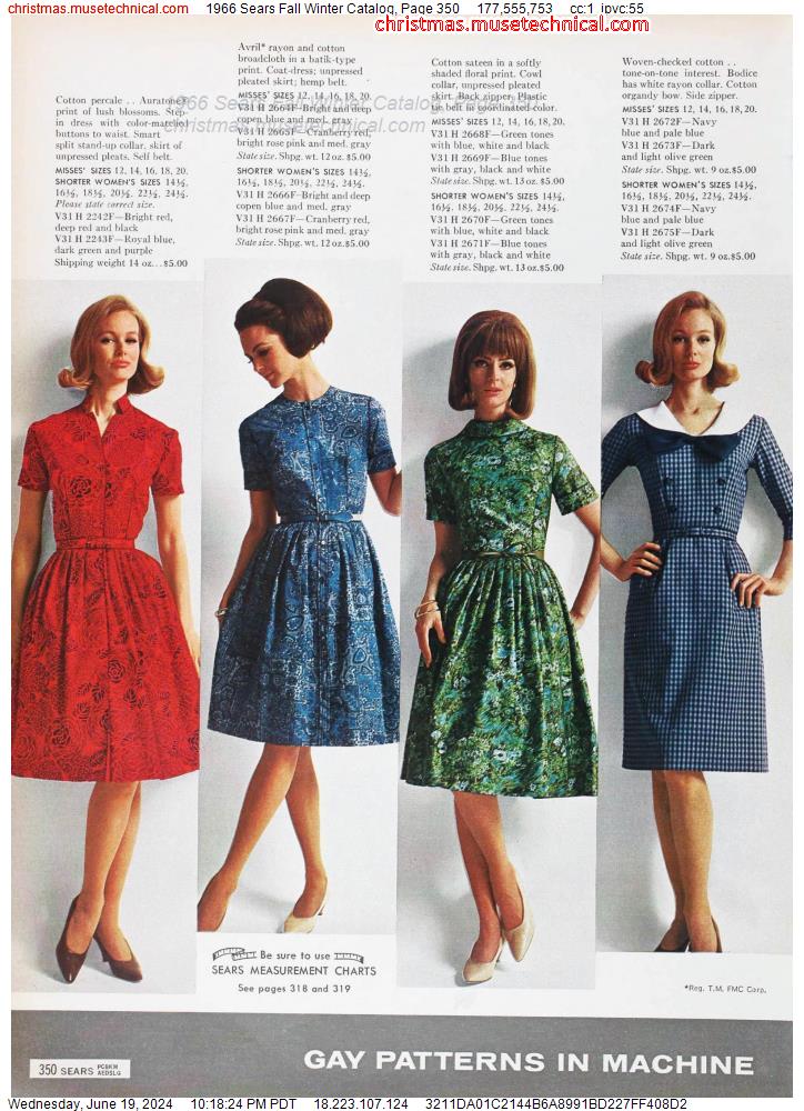 1966 Sears Fall Winter Catalog, Page 350