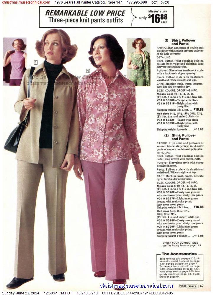 1976 Sears Fall Winter Catalog, Page 147