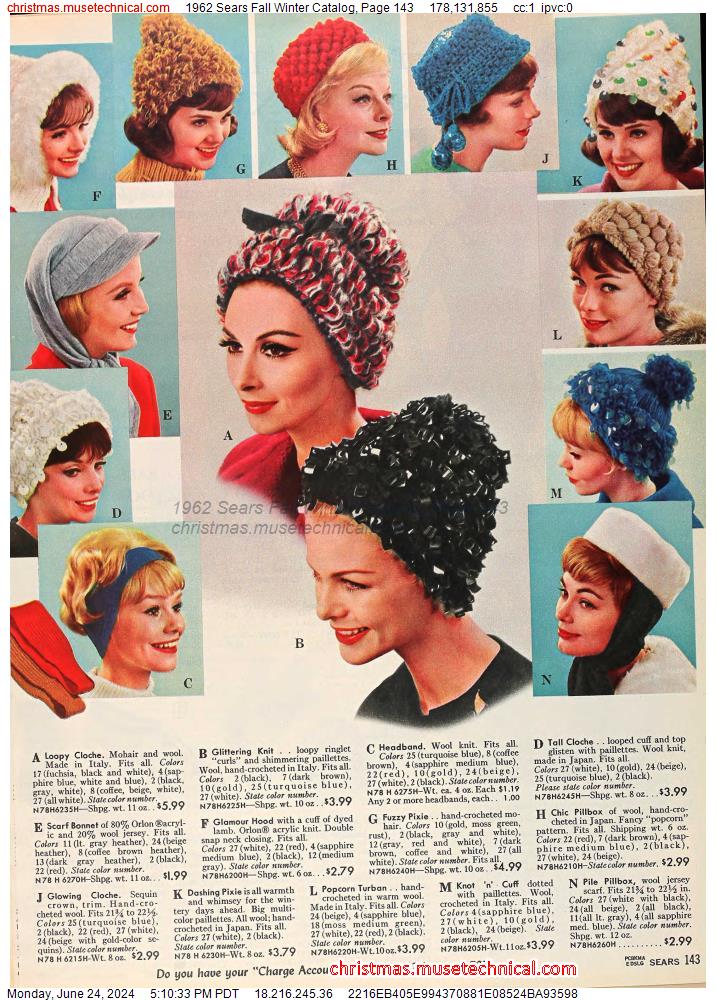 1962 Sears Fall Winter Catalog, Page 143