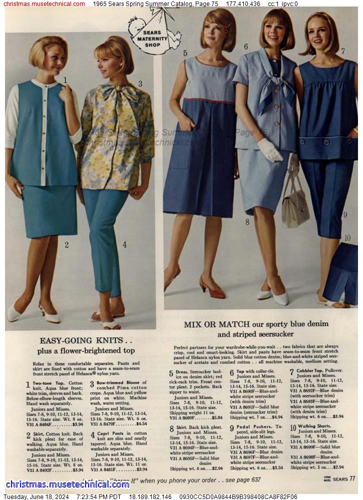 1965 Sears Spring Summer Catalog, Page 75