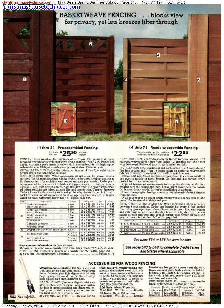 1977 Sears Spring Summer Catalog, Page 846