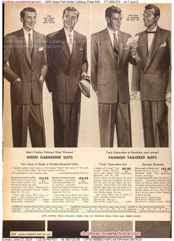 1955 Sears Fall Winter Catalog, Page 556