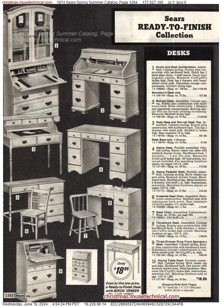 1974 Sears Spring Summer Catalog, Page 1264
