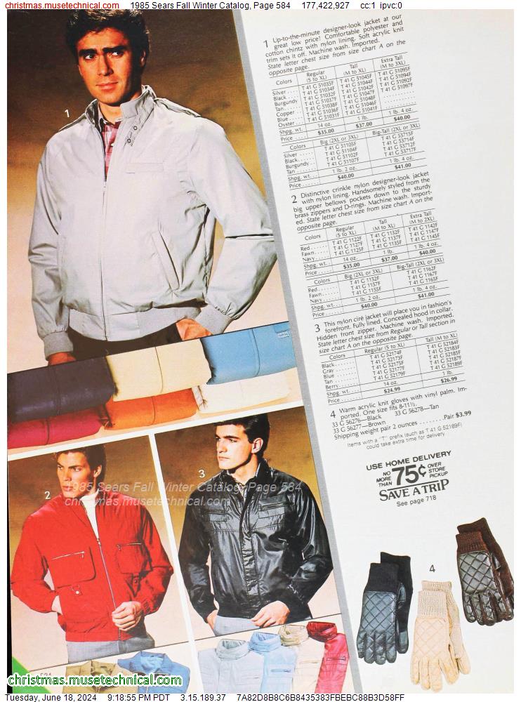 1985 Sears Fall Winter Catalog, Page 584