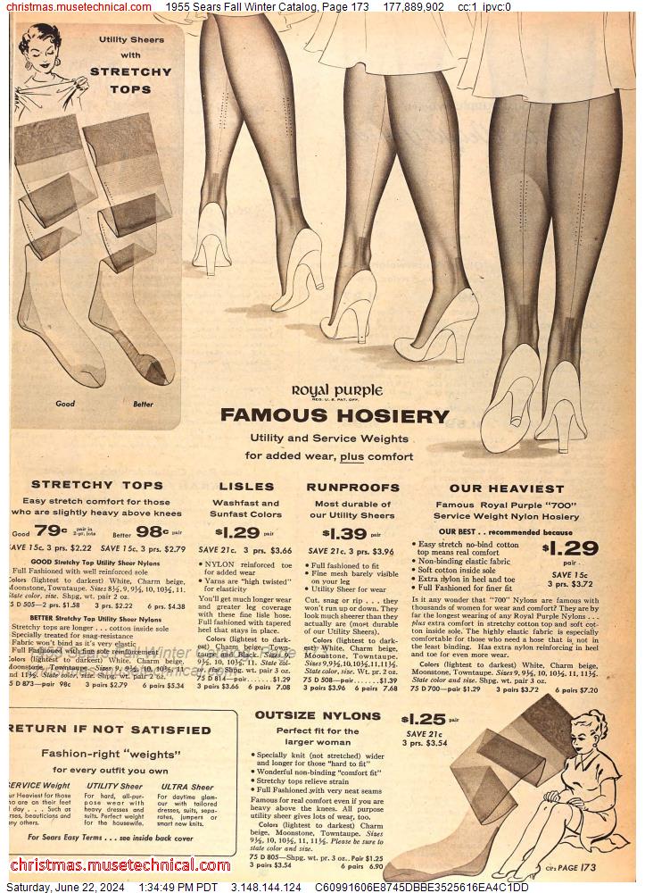 1955 Sears Fall Winter Catalog, Page 173