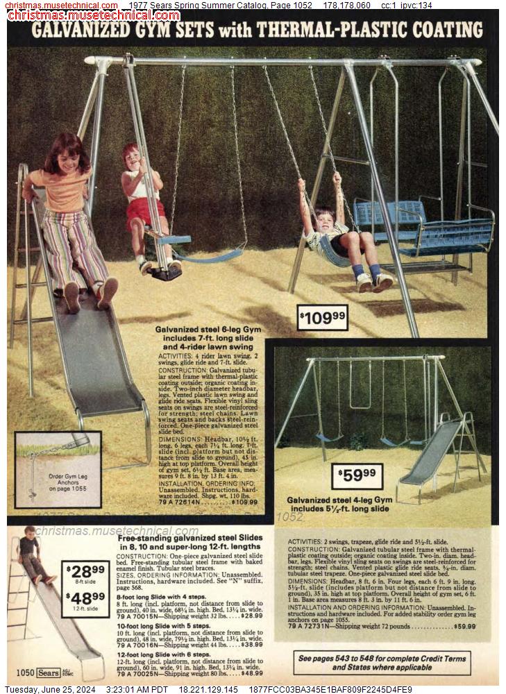 1977 Sears Spring Summer Catalog, Page 1052