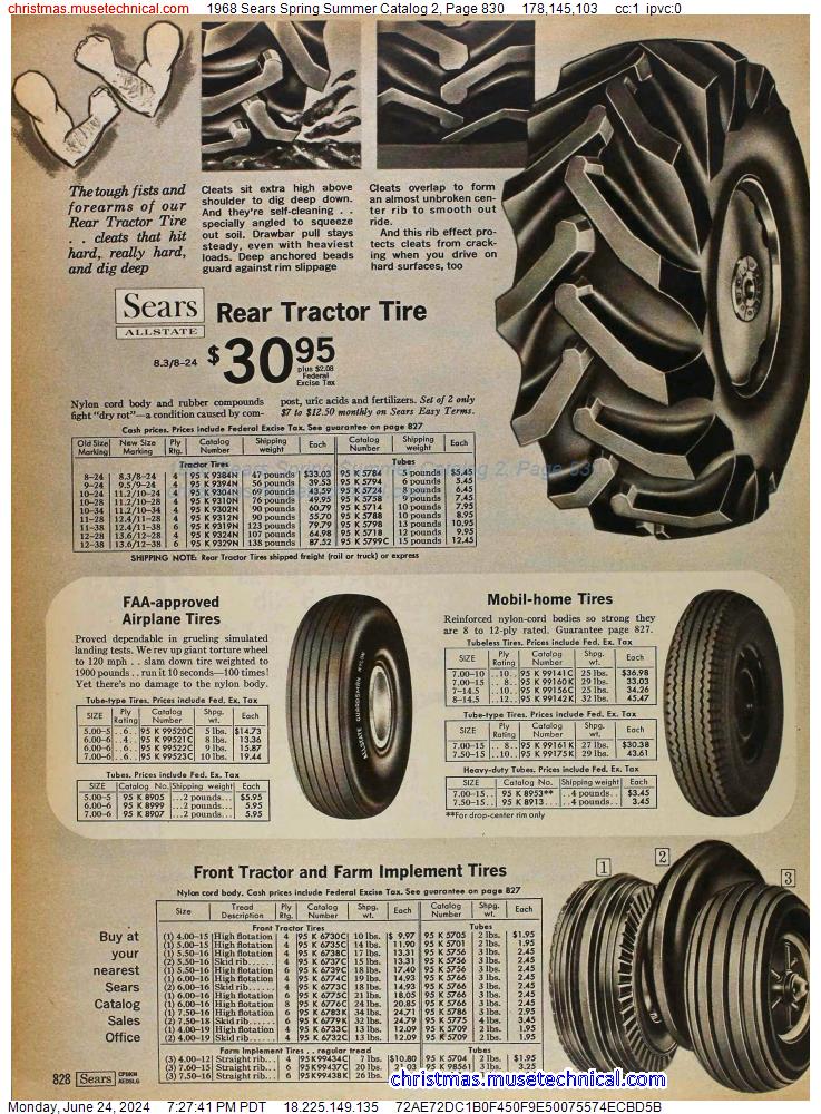 1968 Sears Spring Summer Catalog 2, Page 830
