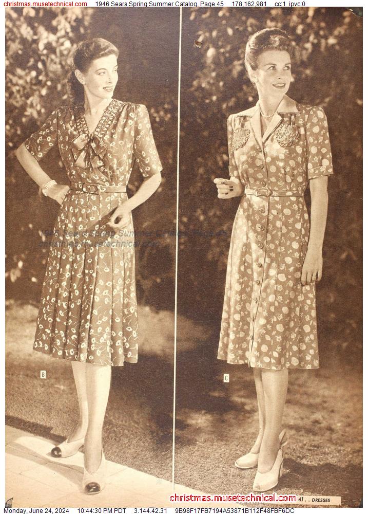 1946 Sears Spring Summer Catalog, Page 45