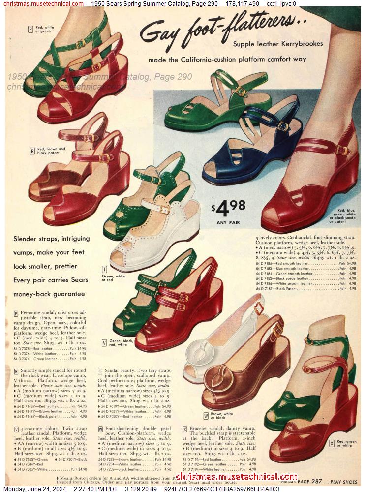 1950 Sears Spring Summer Catalog, Page 290