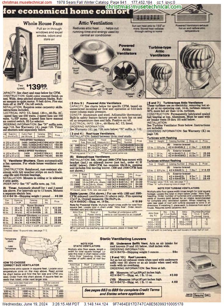 1978 Sears Fall Winter Catalog, Page 941