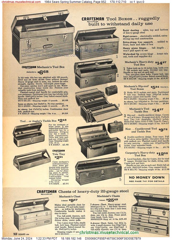 1964 Sears Spring Summer Catalog, Page 952