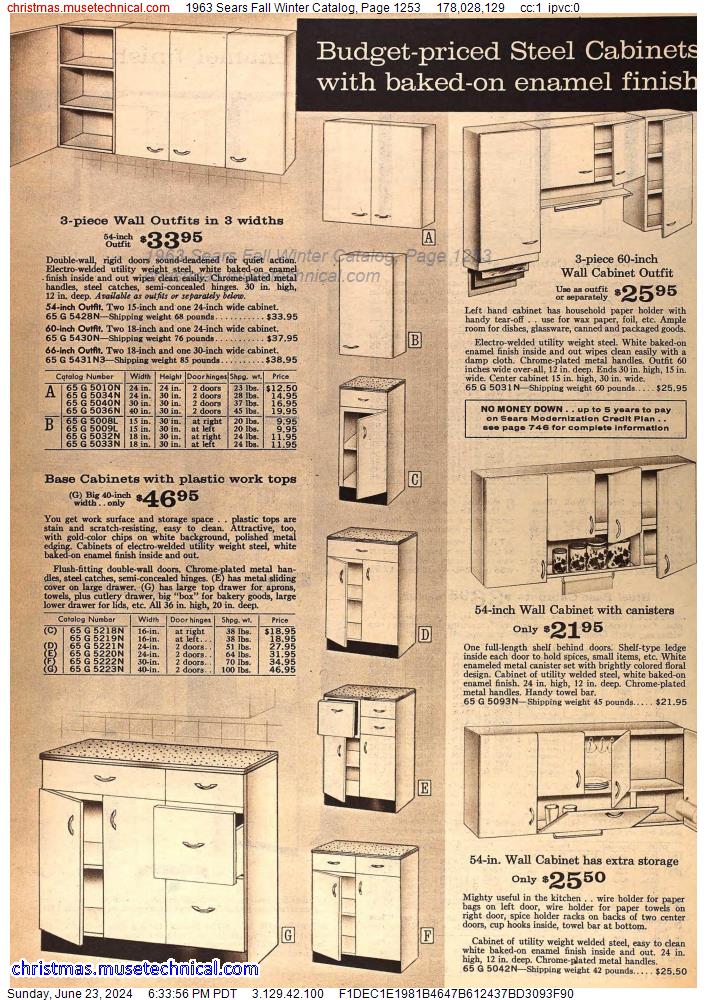 1963 Sears Fall Winter Catalog, Page 1253