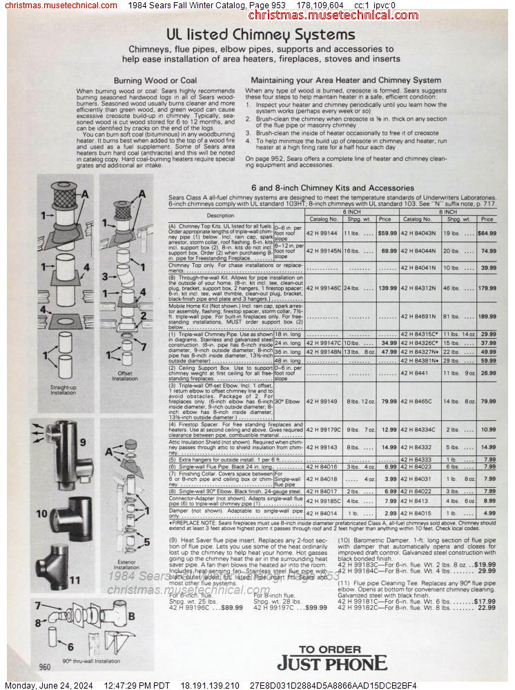 1984 Sears Fall Winter Catalog, Page 953
