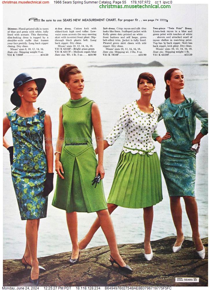 1966 Sears Spring Summer Catalog, Page 55