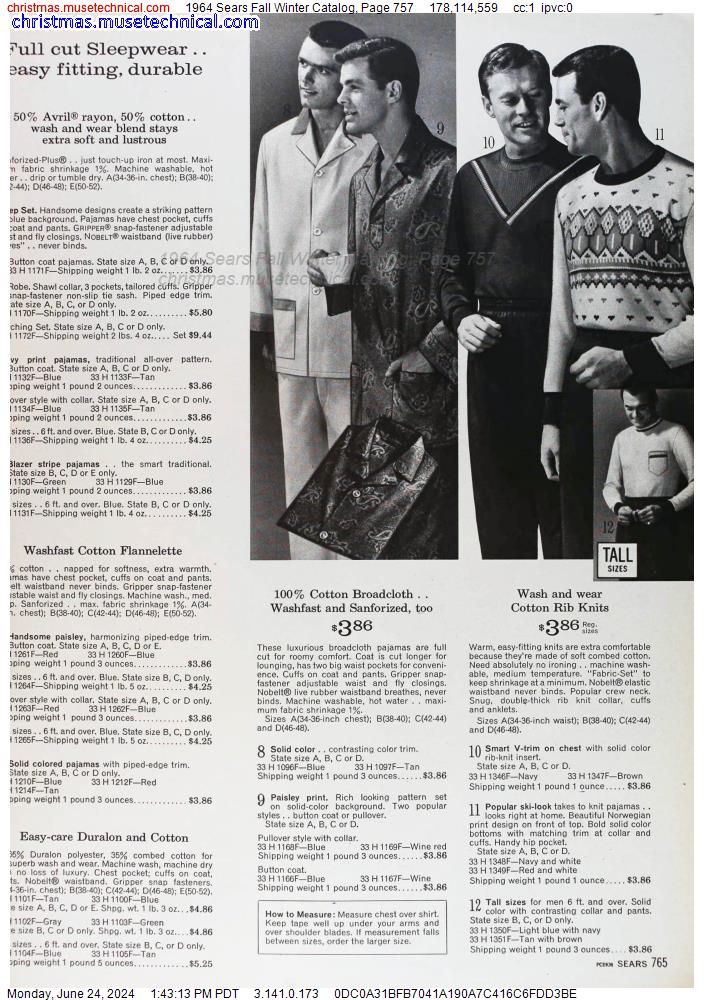 1964 Sears Fall Winter Catalog, Page 757