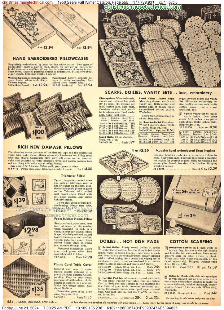 1950 Sears Fall Winter Catalog, Page 555