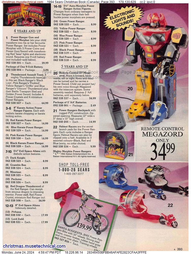 1994 Sears Christmas Book (Canada), Page 393