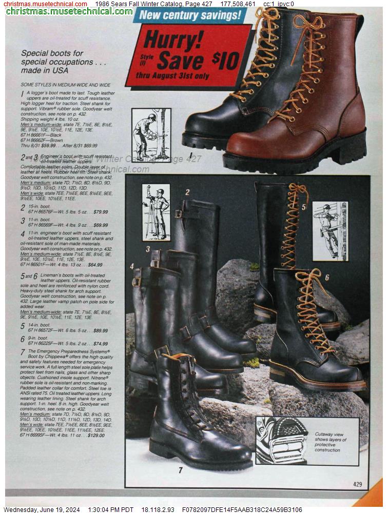 1986 Sears Fall Winter Catalog, Page 427