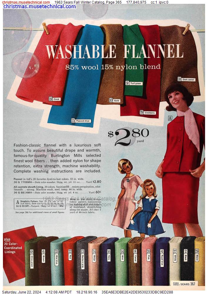1963 Sears Fall Winter Catalog, Page 365