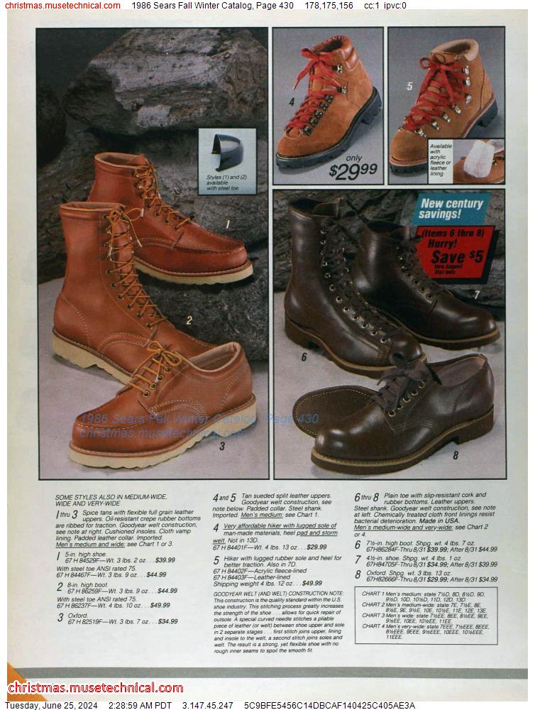 1986 Sears Fall Winter Catalog, Page 430