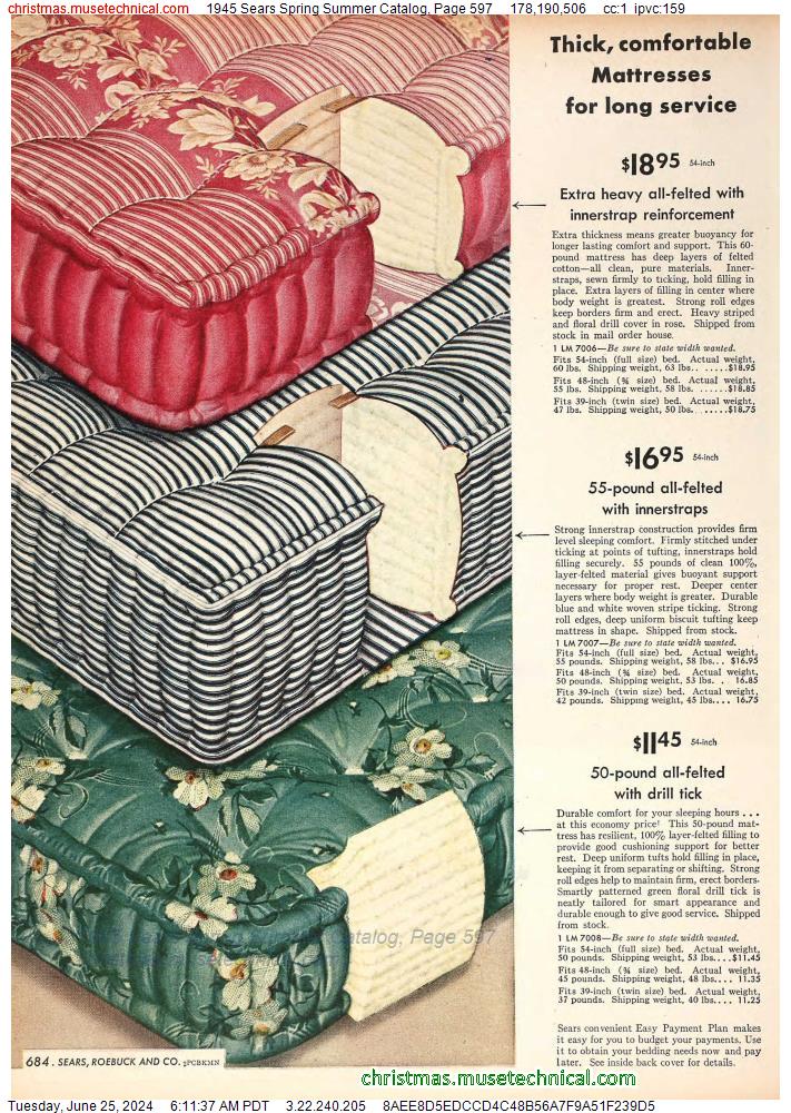 1945 Sears Spring Summer Catalog, Page 597