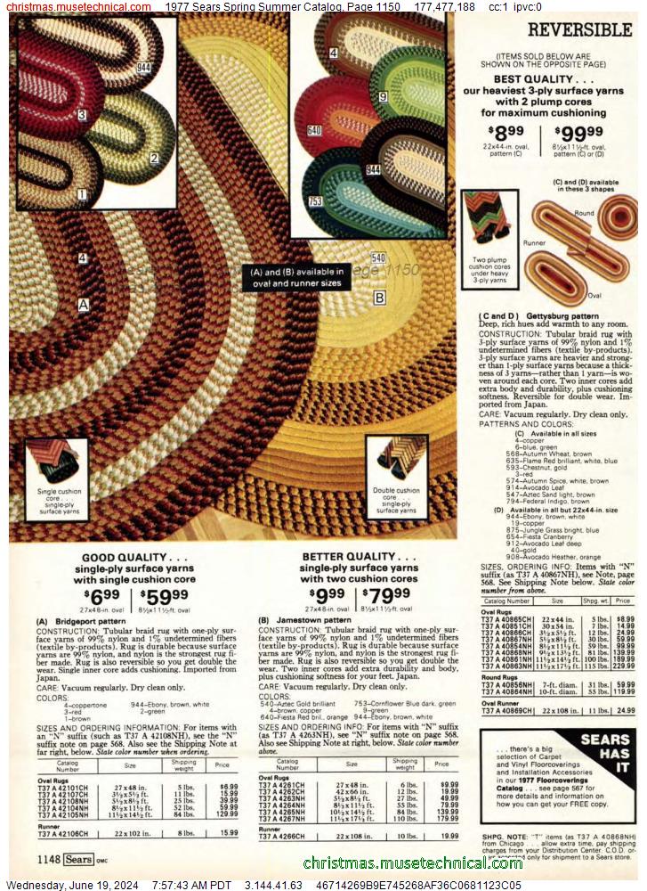 1977 Sears Spring Summer Catalog, Page 1150