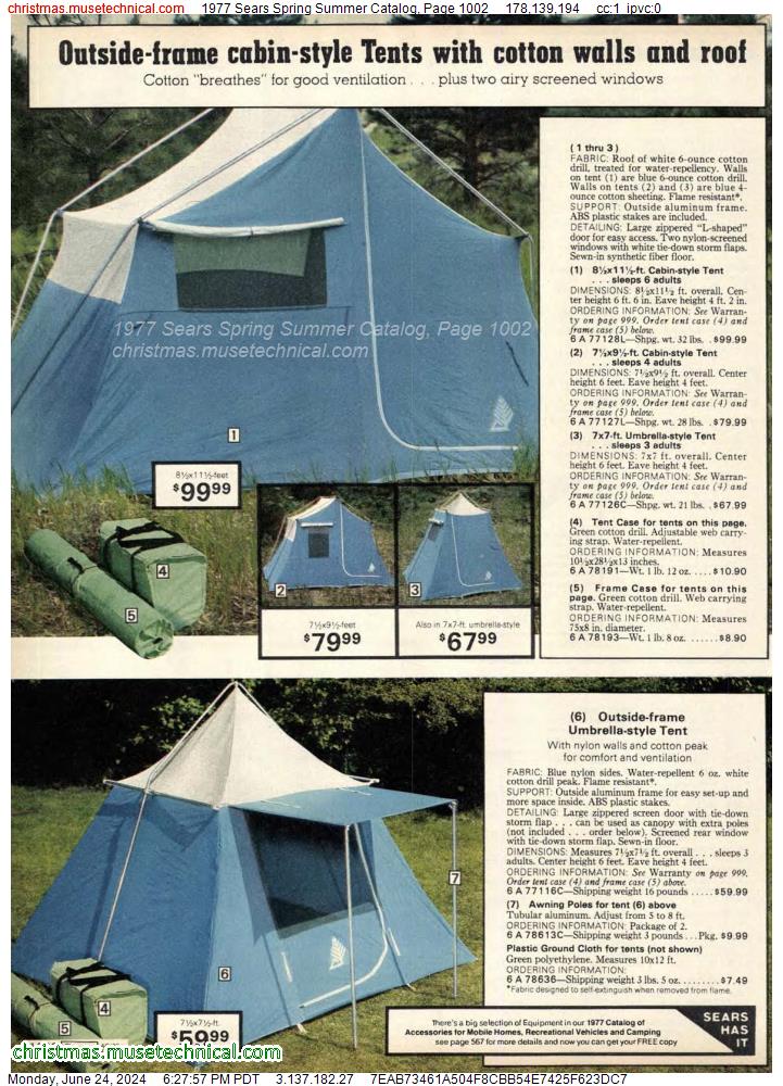 1977 Sears Spring Summer Catalog, Page 1002