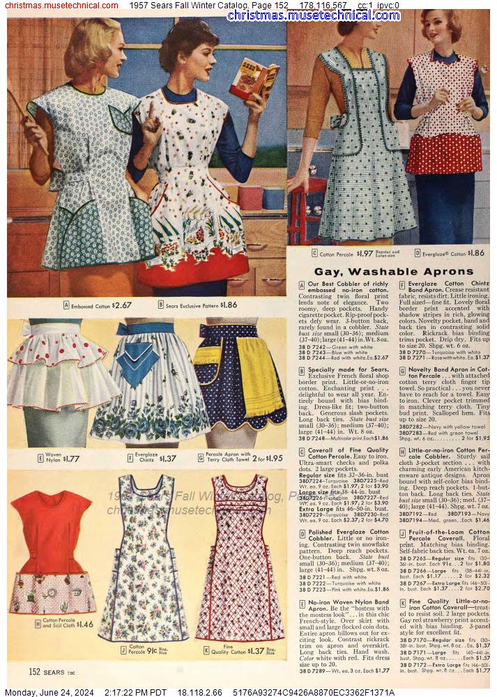 1957 Sears Fall Winter Catalog, Page 152