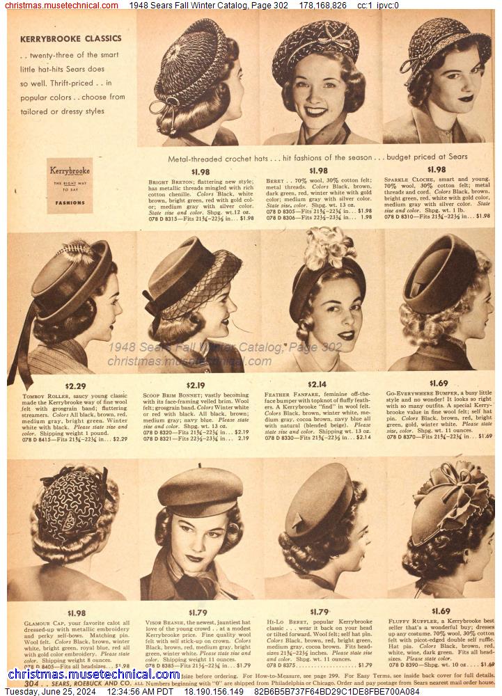 1948 Sears Fall Winter Catalog, Page 302