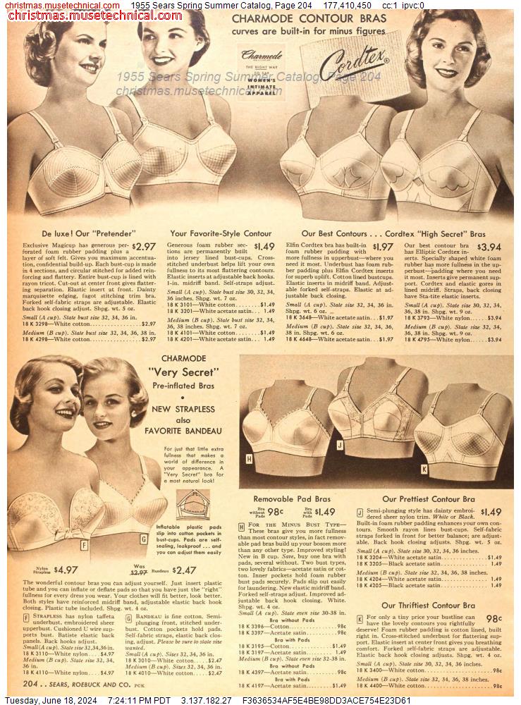 1955 Sears Spring Summer Catalog, Page 204