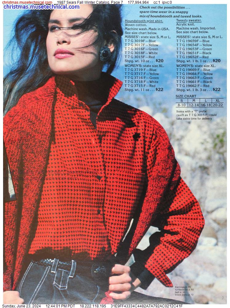 1987 Sears Fall Winter Catalog, Page 7