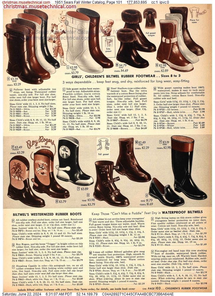 1951 Sears Fall Winter Catalog, Page 101