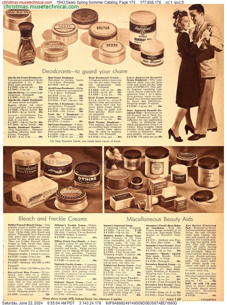 1943 Sears Spring Summer Catalog, Page 175