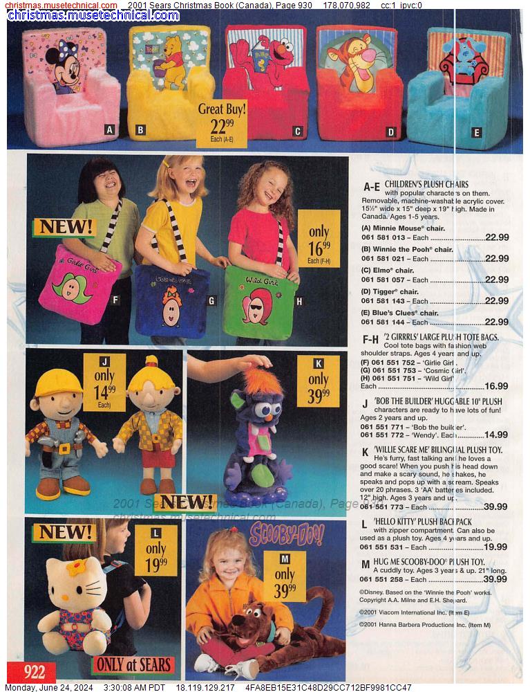 2001 Sears Christmas Book (Canada), Page 930