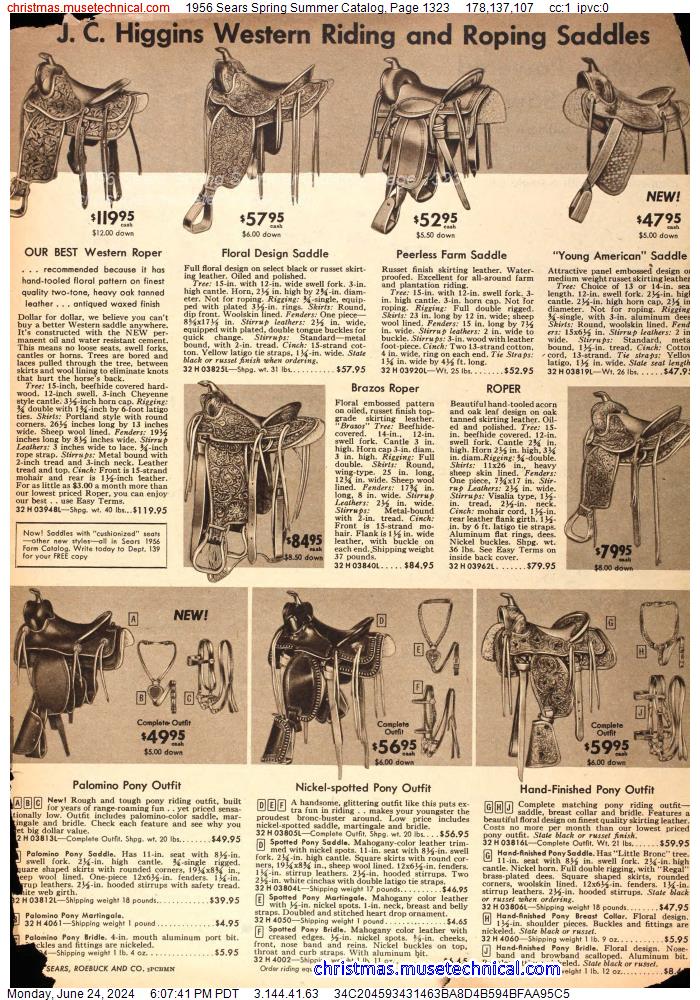 1956 Sears Spring Summer Catalog, Page 1323