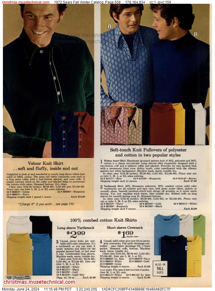 1972 Sears Fall Winter Catalog, Page 558
