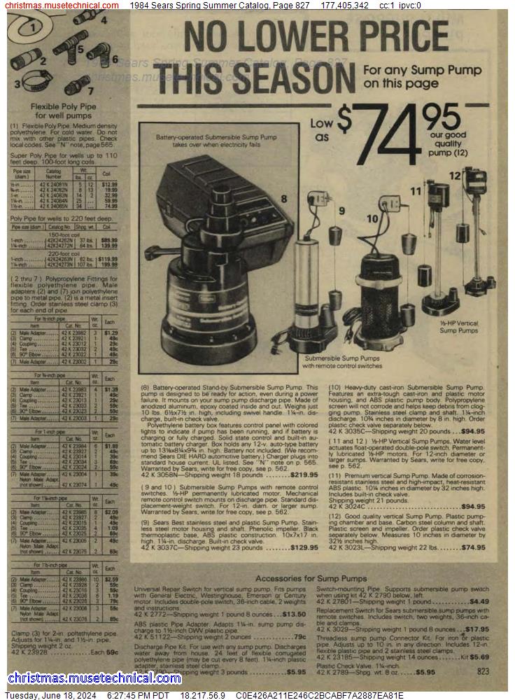 1984 Sears Spring Summer Catalog, Page 827